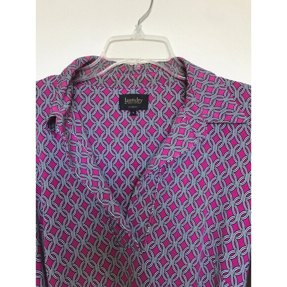 laundry by shelli segal shift dress in pink geometric pattern - Picture 2 of 4